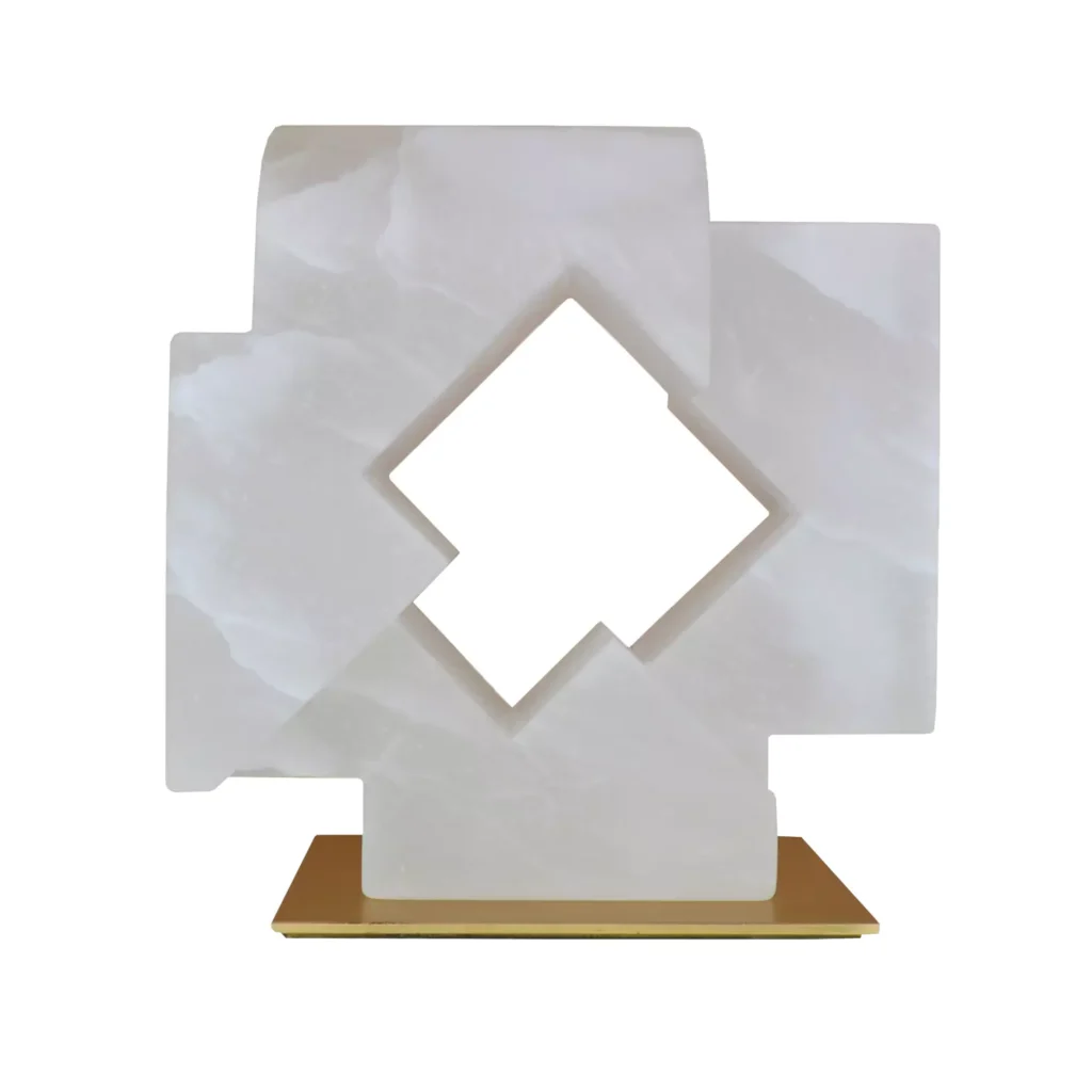 Escultura de Borja Barrajón Vítrea 29 x 28 x 19 cm. Alabastro blanco 2024