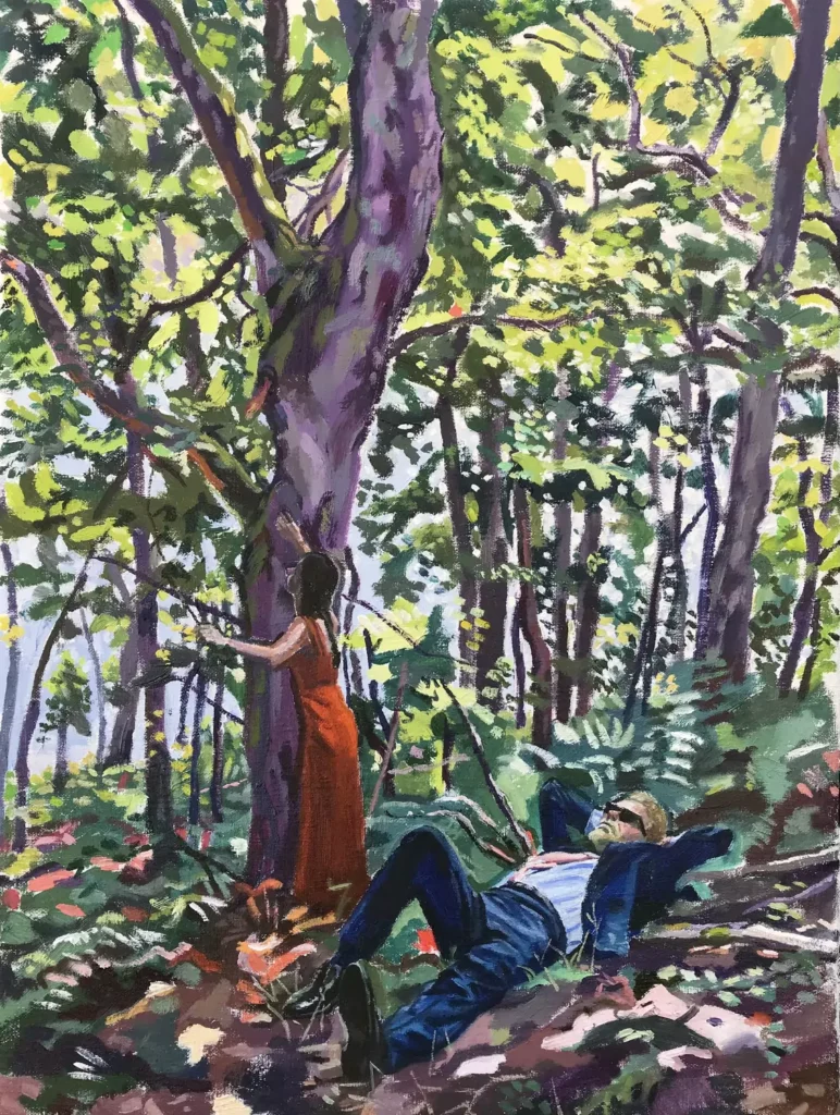 Obra de Víctor López-Rúa siesta-de-verano-oleo-sobre-lienzo-55-x-38-cm-2024