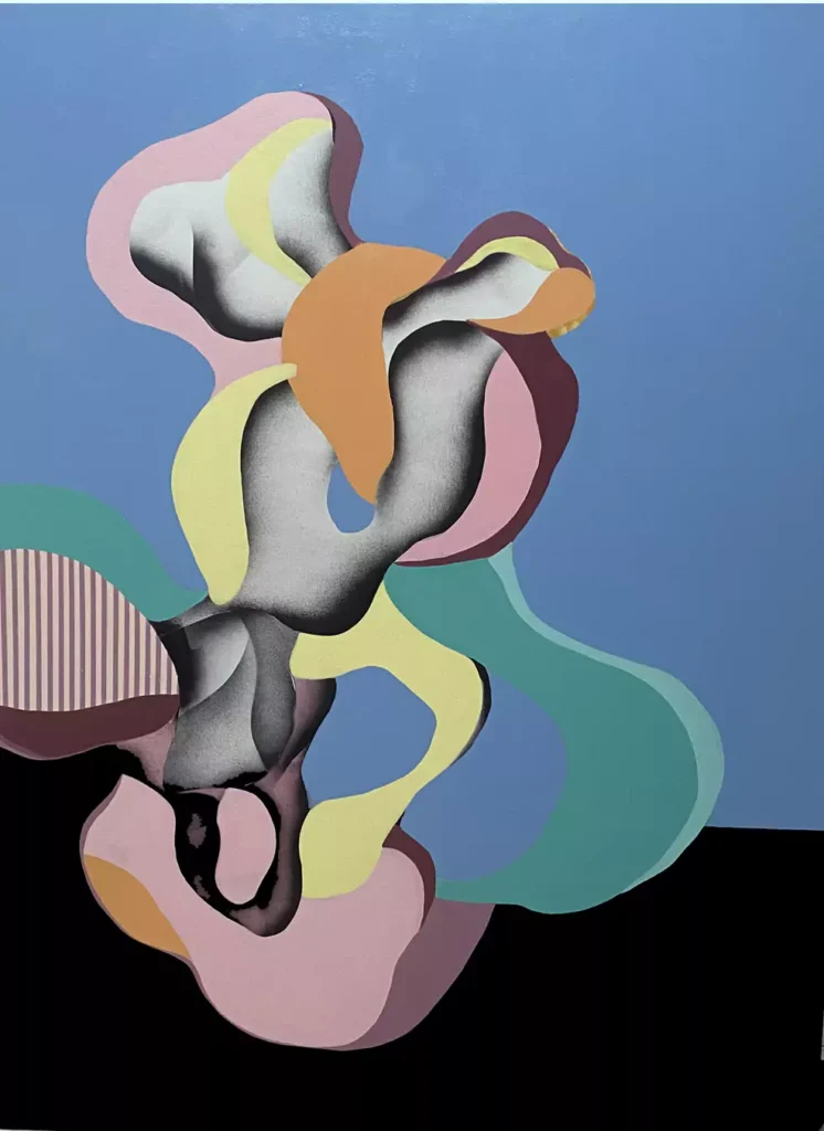 Arte abstracto, Javier Tercero Universos-ciclicos-VIII-Acrilico-esmalte-y-aerosol-sobre-lienzo-130-x-97-cm.-2024