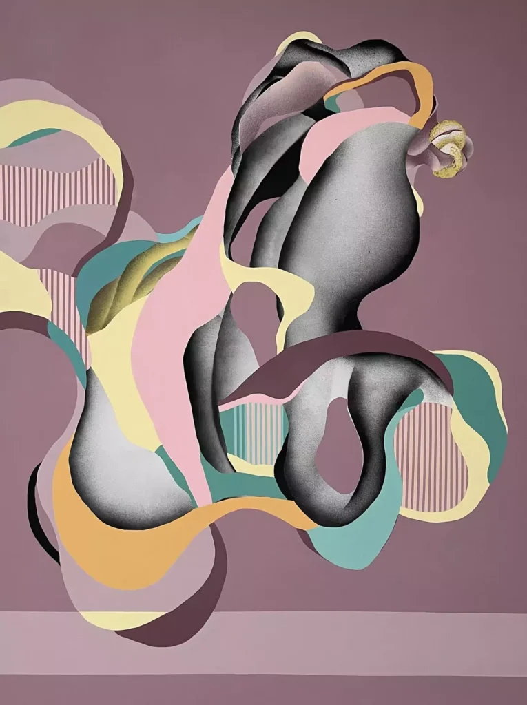 Arte Abstracto, Javier Tercero Universos cíclicos X - Acrílico y aerosol sobre lienzo - 195 x 130 cm.