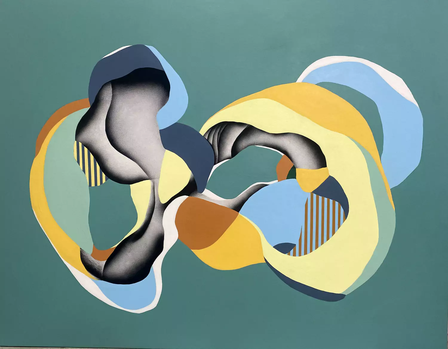 Efímero X Acrílico y aerosol sobre lienzo 114 x 146 cm.