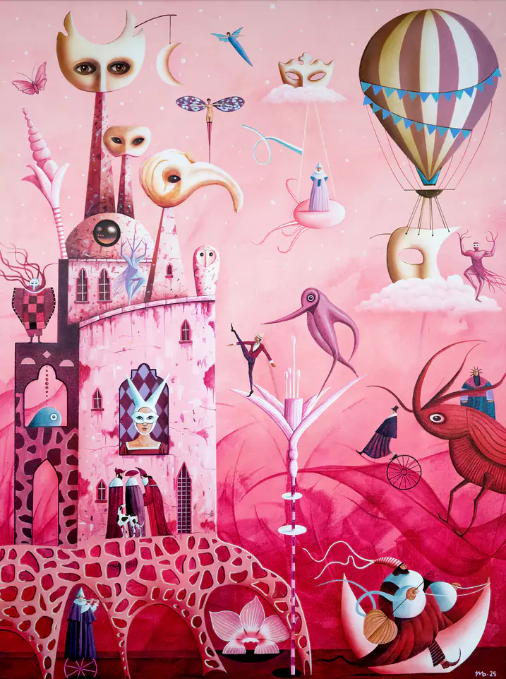 Pink hour 80 x 60 cm acrílico sobre lienzo