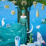 Maria Brzozowska suspended-masquerade-80x60cm-2025.