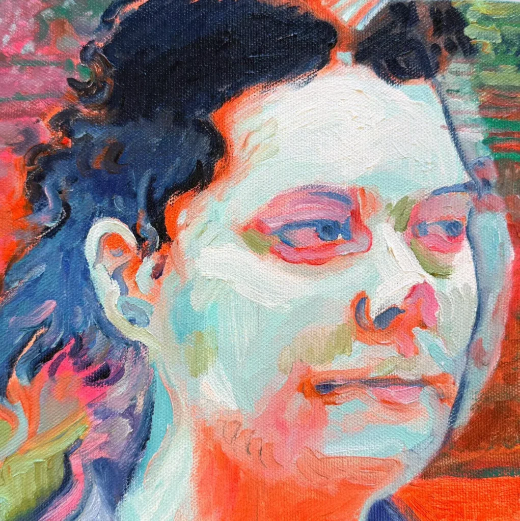Marcela Cantuária Elena Gil Olaya Óleo sobre lienzo 20 x 20 cm.