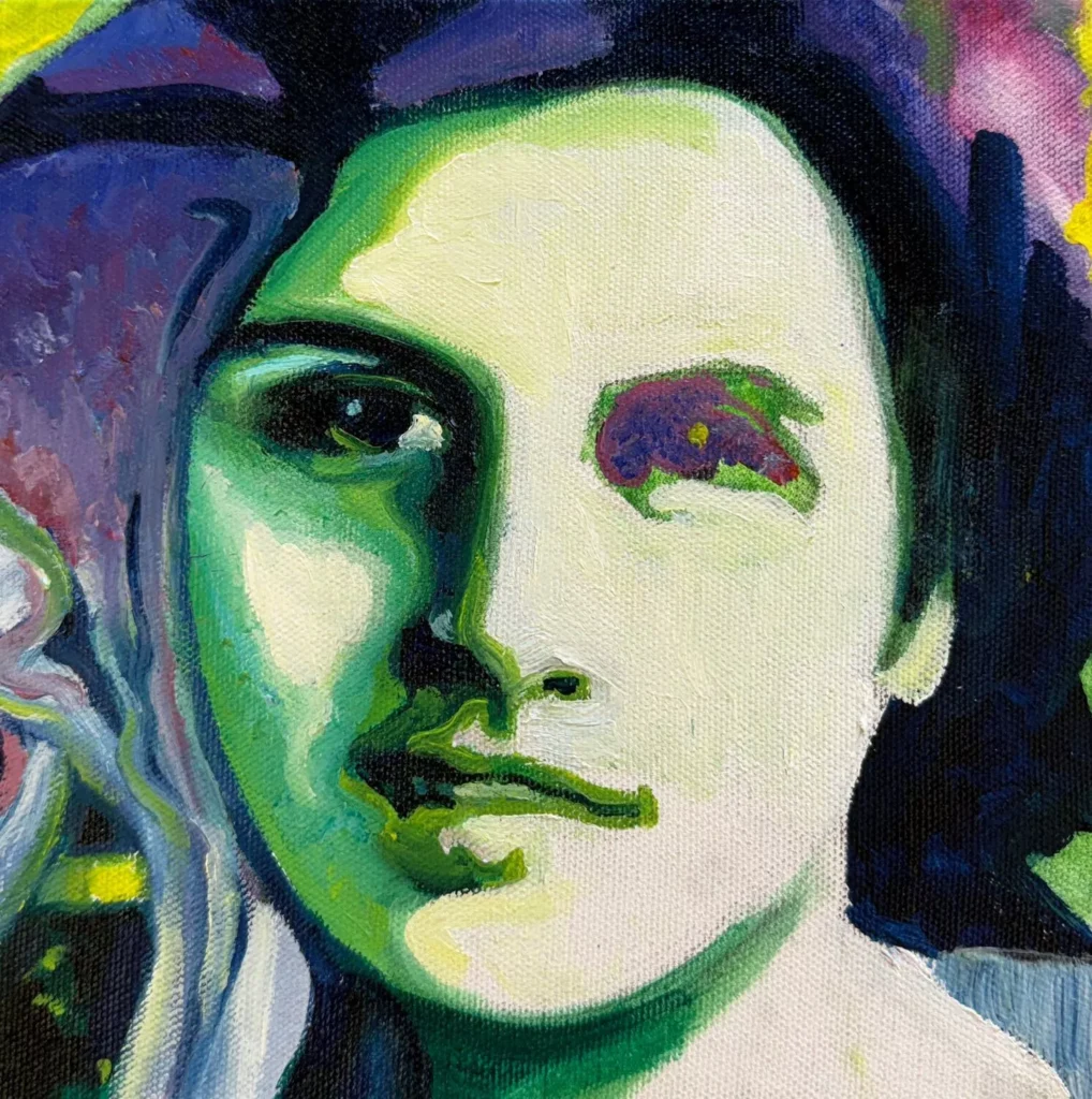Marcela Cantuária Joaquina López Laffite Óleo sobre lienzo 20 x 20 cm.