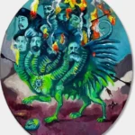 Marcela Cantuária La-bestia-Oleo-sobre-lienzo-60-x-50-cm.-2023