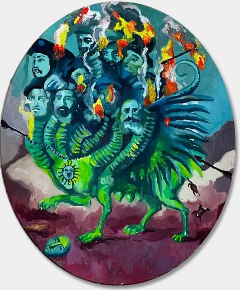 La bestia Óleo sobre lienzo 60 x 50 cm.