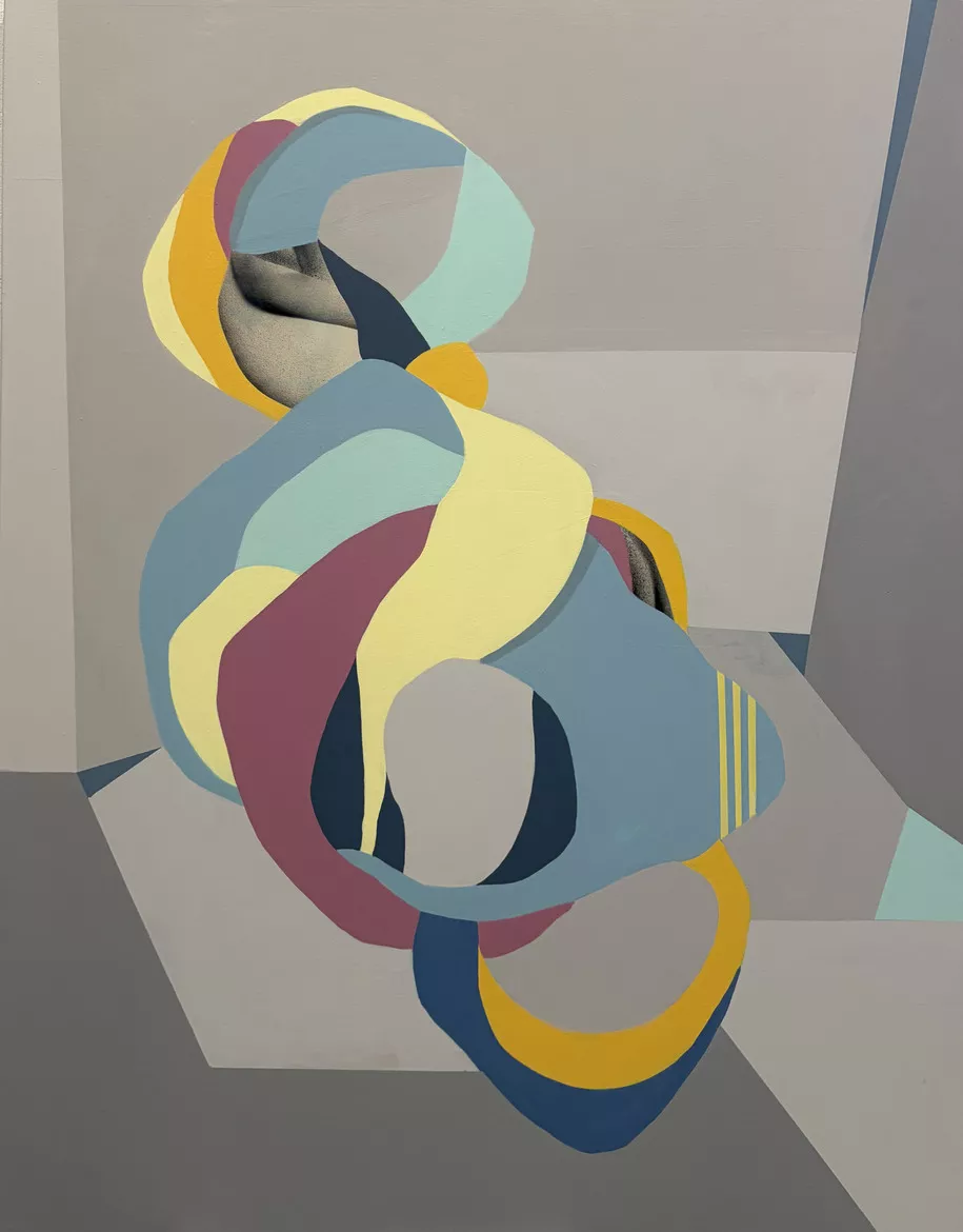 Serie Inmarcesible #1 Acrílico y aerosol sobre lienzo 146 x 114 cm.