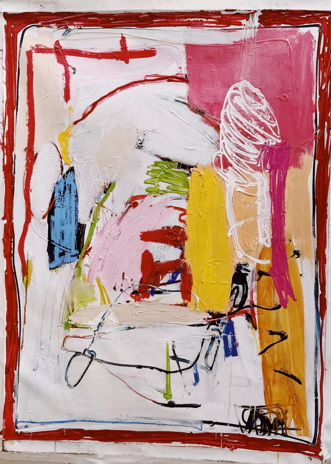 Pretty in Pink 122 x 91 cm. Técnica mixta sobre lienzo