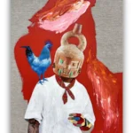 Gallo-azul-80-x-60-cm.-mixta-sobre-lienzo-2025.