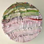 Pink desert 56 cm. diámetro Óleo sobre papel José Macías