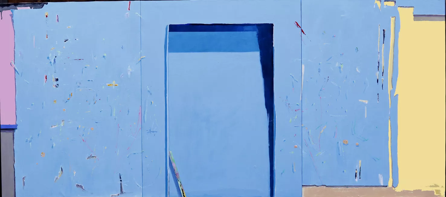 Des-habitados II Acrílico sobre lienzo 100 x 227 cm.